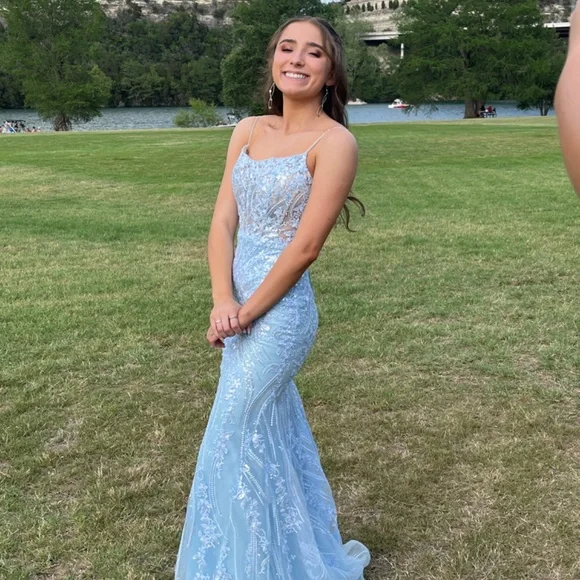 Sherry Hill formal dress blue
